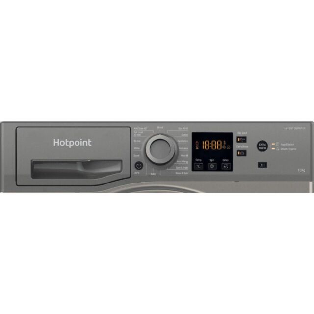 Hotpoint NSWM 1046 GG UK Anti-Stain 10kg 1400rpm Washing Machine - Graphite