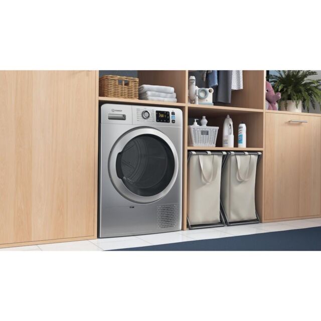 Indesit Heat Pump Tumble Dryer: Freestanding, 9,0kg - YT M11 92SS X UK - Silver