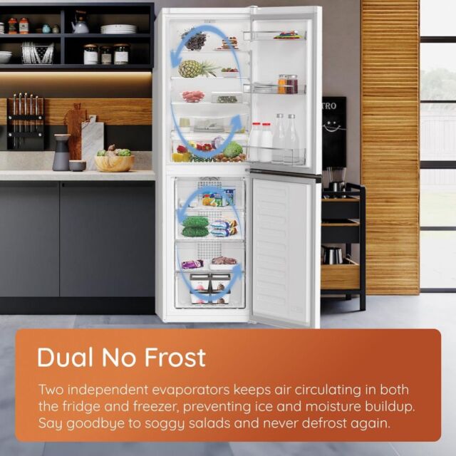 Hotpoint HPK26363W4UK Freestanding Dual No Frost 60/40 Fridge Freezer with Even Flow