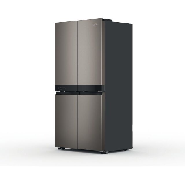 Hotpoint HQ9U2BLG 4-Door American Fridge Freezer - Inox