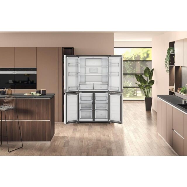 Hotpoint HQ9B2LG 4-Door American Fridge Freezer - Stainless Steel
