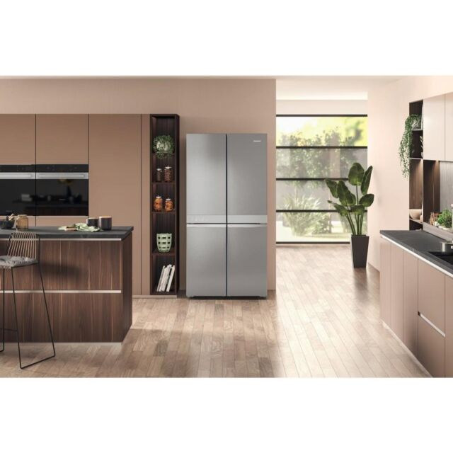 Hotpoint HQ9B2LG 4-Door American Fridge Freezer - Stainless Steel