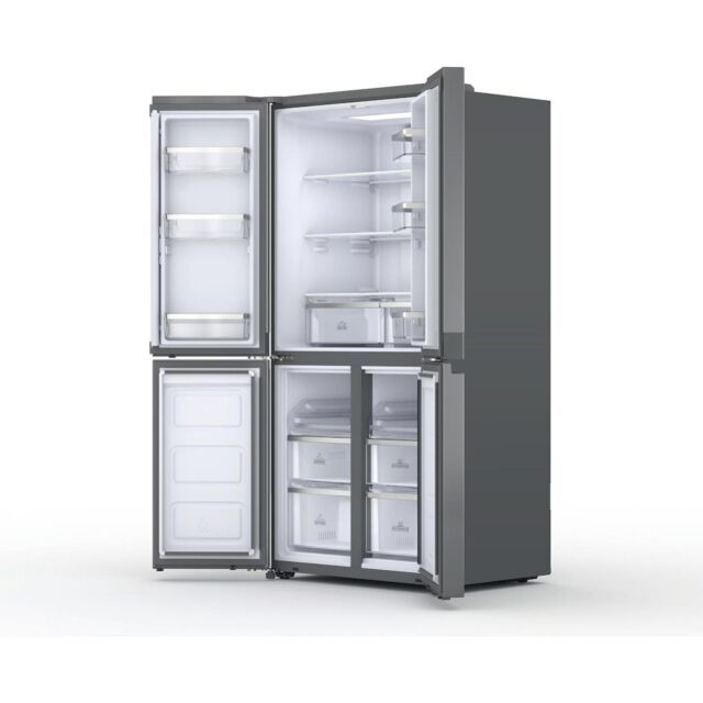 Hotpoint HQ9B2LG 4-Door American Fridge Freezer - Stainless Steel