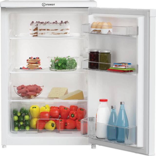 Indesit I55R1 112W UK Freestanding Undercounter Larder Fridge - White