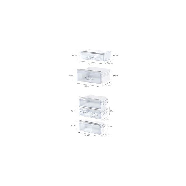 Neff KI7863DD0G, Built-in fridge-freezer with freezer at bottom