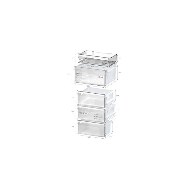 Bosch KGN392WDFG, Free-standing fridge-freezer with freezer at bottom