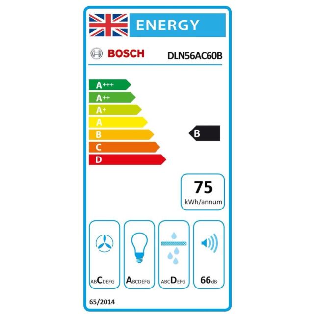 Bosch DLN56AC60B, Canopy cooker hood