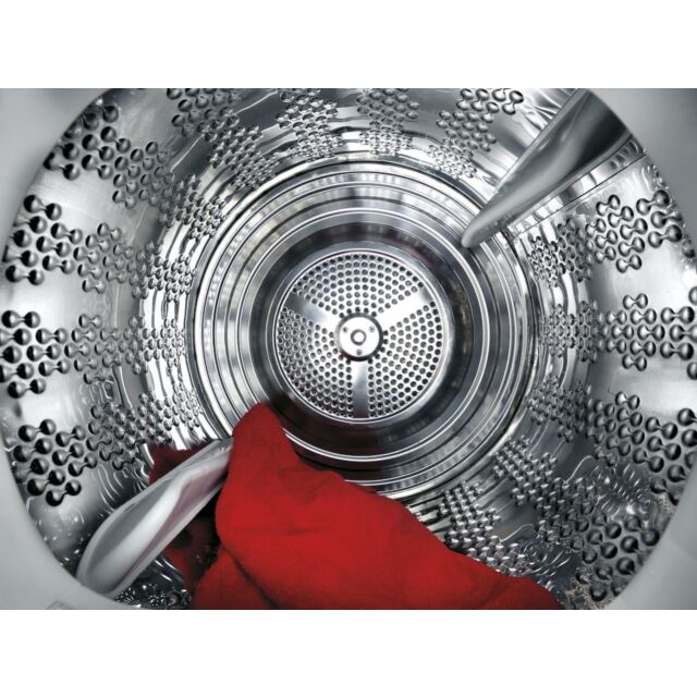 Hoover BATD H7A2TCE-80 H-DRY 300 PRO Integrated 7kg Heat Pump Tumble Dryer - A++ Energy Rated - White & Chrome