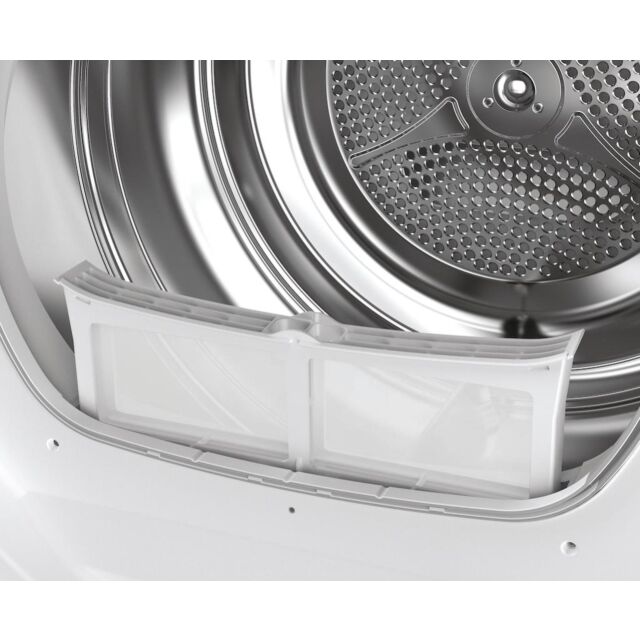 Hoover BATD H7A2TCE-80 H-DRY 300 PRO Integrated 7kg Heat Pump Tumble Dryer - A++ Energy Rated - White & Chrome