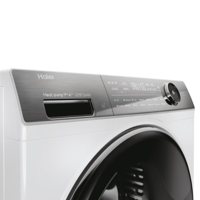 Haier HD90-A3Q979U1 I Pro Series 7+ 9kg Heat Pump Tumble Dryer - White - A+++ Energy Class