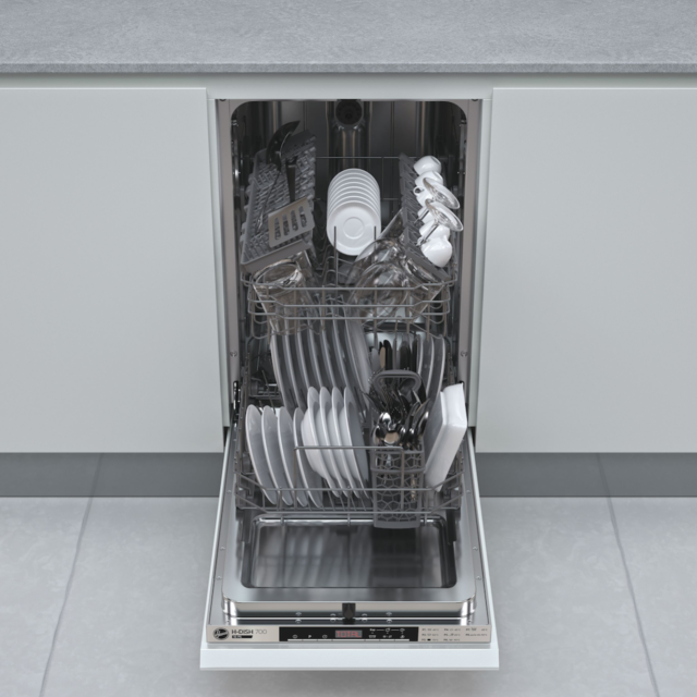 Hoover H-Dish HDIH 2T1047-80 Integrated 45cm 10 Place Slimline Dishwasher - E Rated