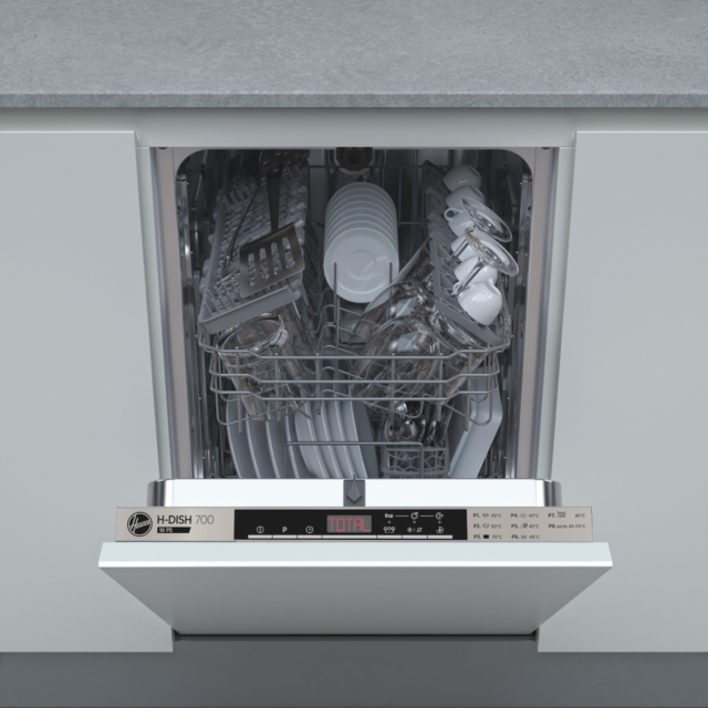 Hoover H-Dish HDIH 2T1047-80 Integrated 45cm 10 Place Slimline Dishwasher - E Rated