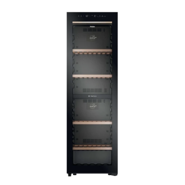 Haier HWS201GDFH1K 201 Bottle Dual Zone Wine Cooler - hOn App connected - Black