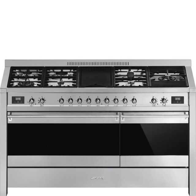 Smeg A5-81 150cm Opera Dual Fuel Range Cooker, Stainless Steel