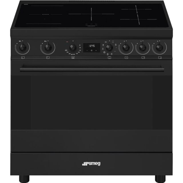 Smeg C9IMN2 90cm Single Cavity Range Cooker with Induction Hob, Black