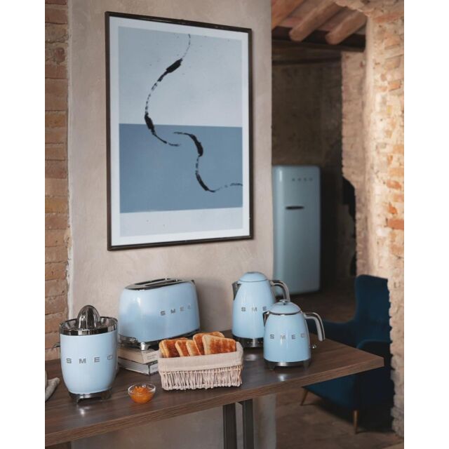 Smeg TSF01PBUK Toaster, Blue