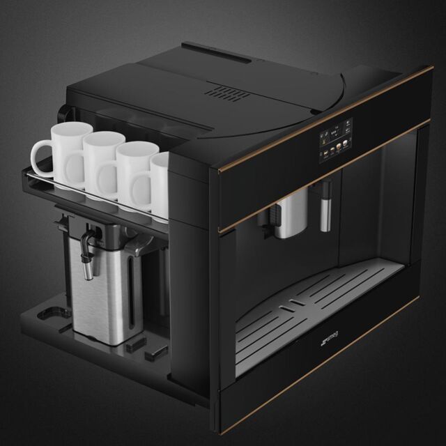 Smeg CMS4604NR 45cm Integrated Coffee Machine, Copper