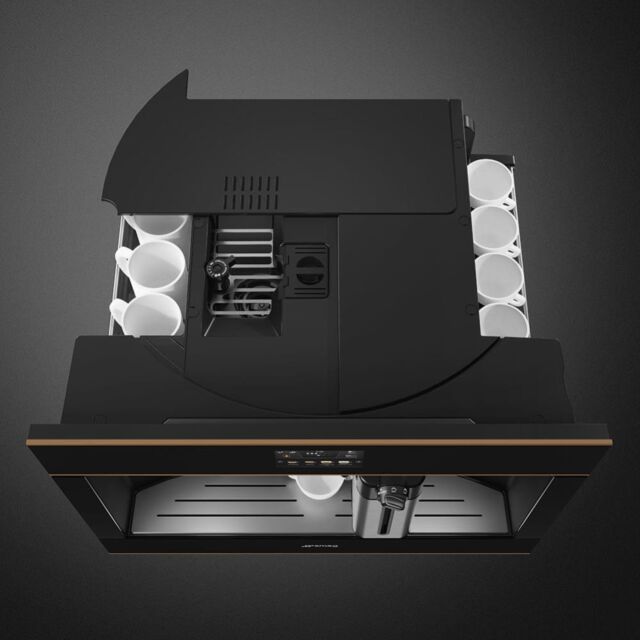 Smeg CMS4604NR 45cm Integrated Coffee Machine, Copper