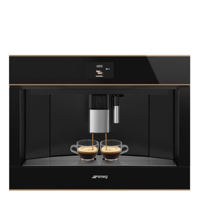 Smeg CMS4604NR 45cm Integrated Coffee Machine, Copper