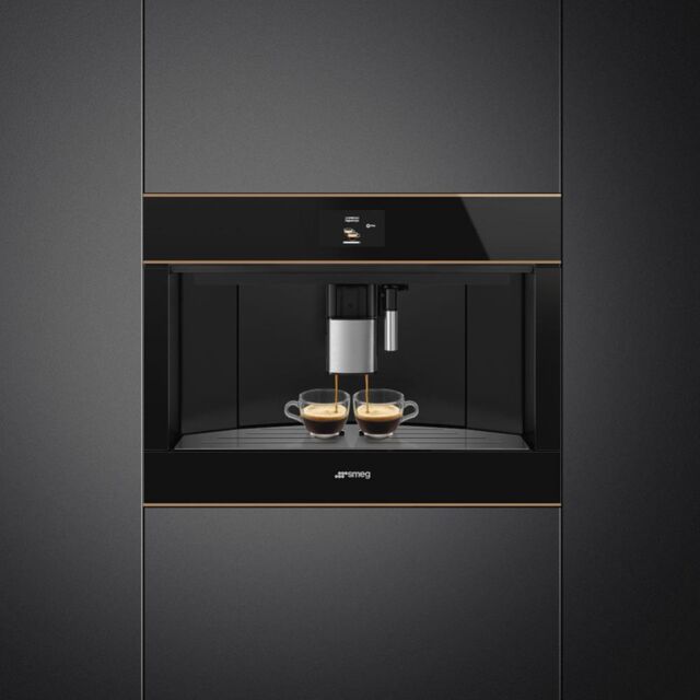 Smeg CMS4604NR 45cm Integrated Coffee Machine, Copper