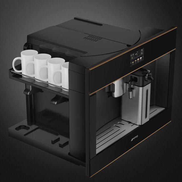 Smeg CMS4604NR 45cm Integrated Coffee Machine, Copper