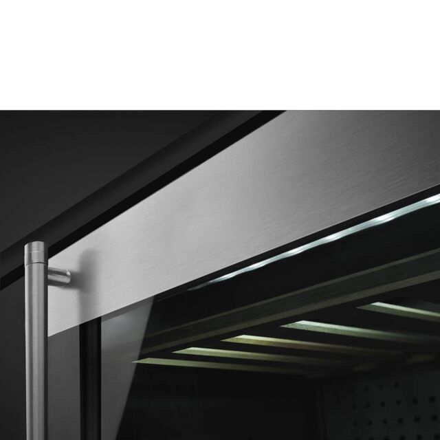 Smeg CVI338RX3 60cm Classic Undercounter Wine Cooler with Right Hand Hinge, Stainless Steel