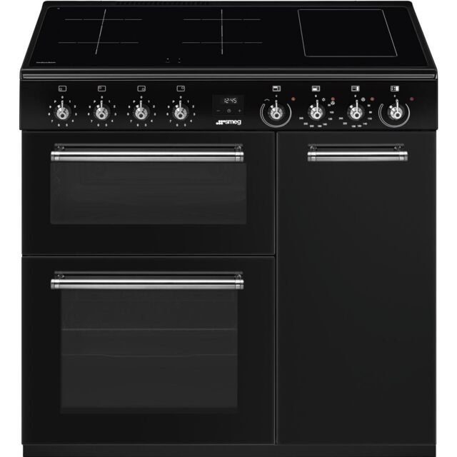 Smeg CX93IMBL 90cm Induction Range Cooker - Black