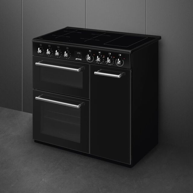 Smeg CX93IMBL 90cm Induction Range Cooker - Black