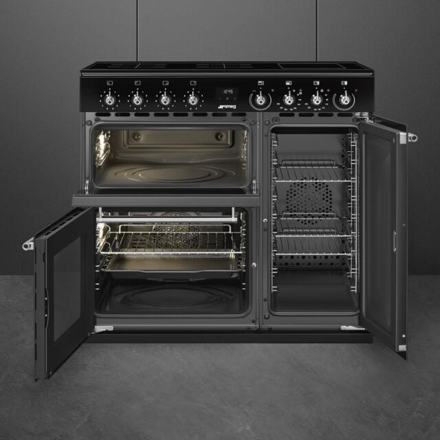 Smeg CX93IMBL 90cm Induction Range Cooker - Black