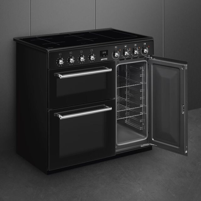 Smeg CX93IMBL 90cm Induction Range Cooker - Black
