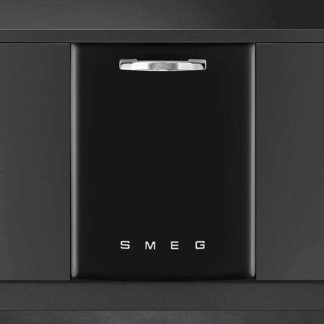 Smeg DIFABBL 60cm 50s Style Built-In Dishwasher, Black