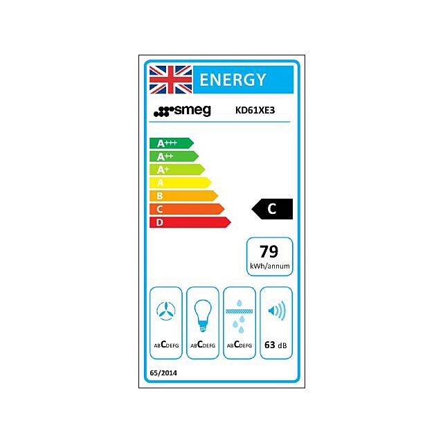 Smeg KD61XE3 60cm Chimney Cooker Hood - Stainless Steel