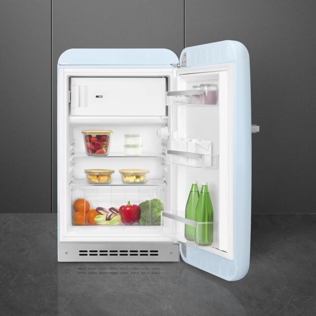 Smeg FAB10RPB5 55cm Fridge with Icebox Right Hand Hinge, Pastel Blue