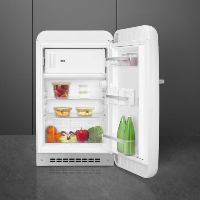 Smeg FAB10RWH6 Retro Mini Fridge Right Hand Hinge - White