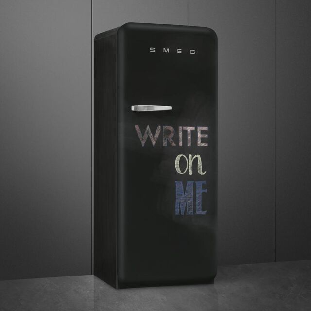 Smeg FAB28RDBB5 60cm 50s Style Right Hand Hinge Fridge with Icebox, Black