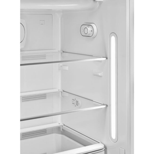 Smeg FAB28RSV6 Retro Fridge with Icebox Right Hand Hinge - Silver