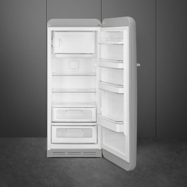 Smeg FAB28RSV6 Retro Fridge with Icebox Right Hand Hinge - Silver