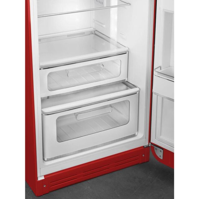 Smeg FAB30RRD5UK 60cm 50s Style Right Hand Hinge Freezer over Fridge, Red