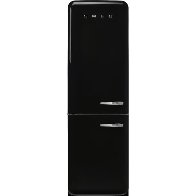 Smeg FAB32LBL6UK Retro Fridge Freezer Left Hand Hinge - Black