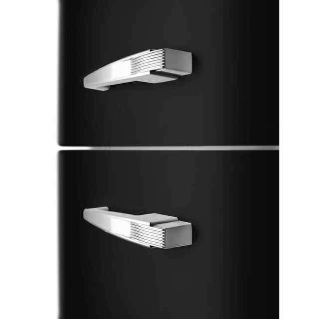 Smeg FAB32LBL6UK Retro Fridge Freezer Left Hand Hinge - Black