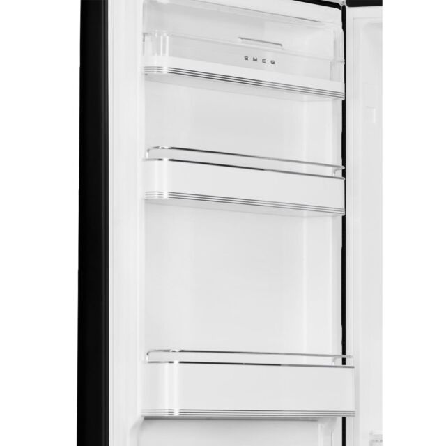 Smeg FAB32LBL6UK Retro Fridge Freezer Left Hand Hinge - Black