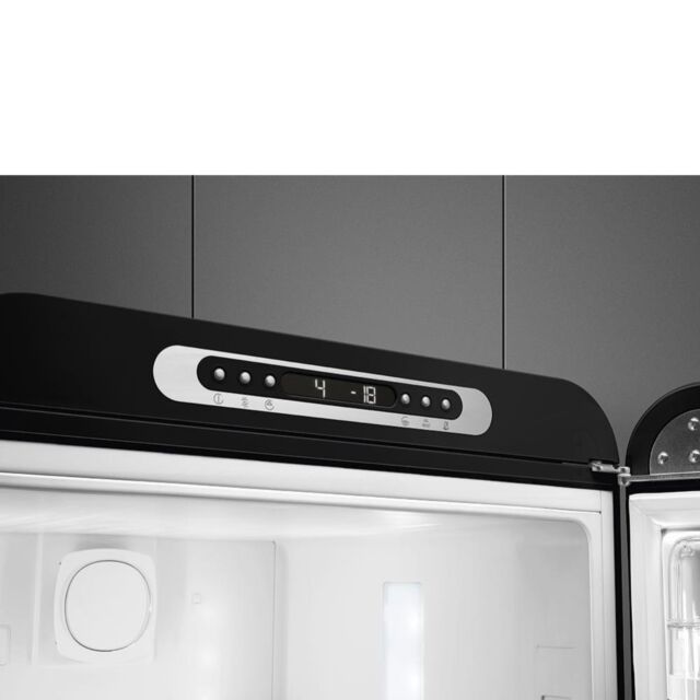 Smeg FAB32RBL6UK Retro Fridge Freezer Right Hand Hinge - Black