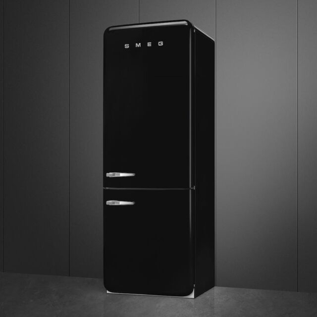 Smeg FAB38RBL6 Retro Fridge Freezer Right Hand Hinge - Black