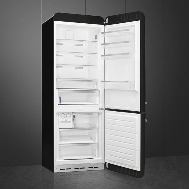 Smeg FAB38RBL6 Retro Fridge Freezer Right Hand Hinge - Black