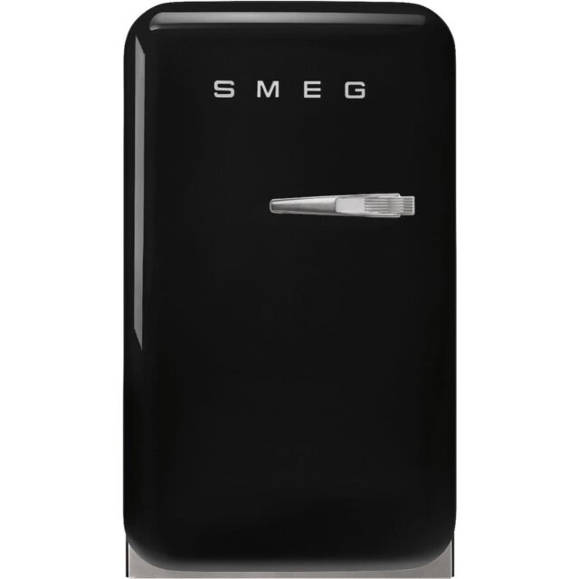 Smeg FAB5LBL6 Retro Mini Fridge Left Hand Hinge - Black