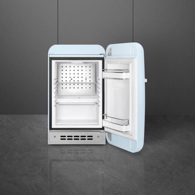 Smeg FAB5RPB5 40cm 50s Style Small Right Hand Hinge Minibar, Pastel Blue