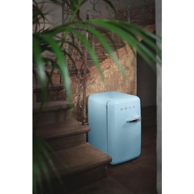Smeg FAB5RPB5 40cm 50s Style Small Right Hand Hinge Minibar, Pastel Blue