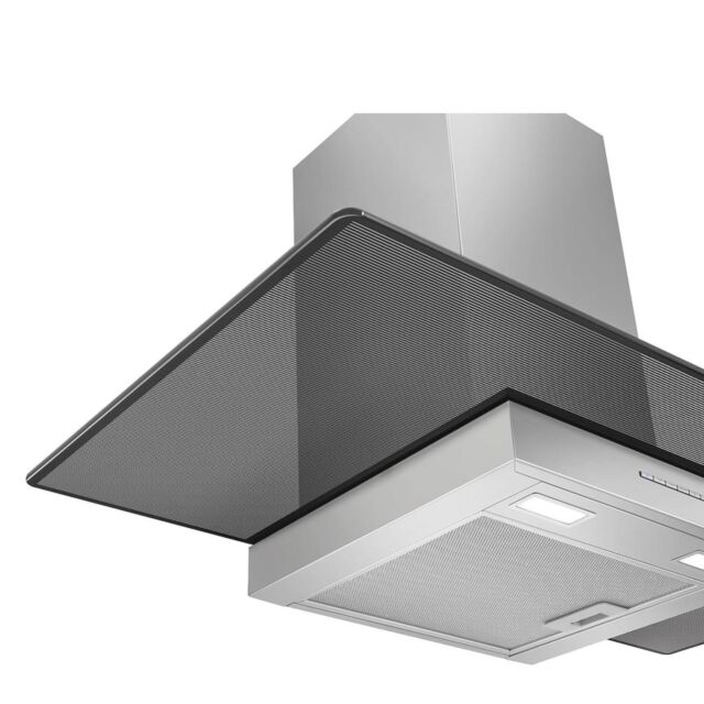 Smeg KBT900VE 90cm Chimney Hood, Stainless Steel & Glass