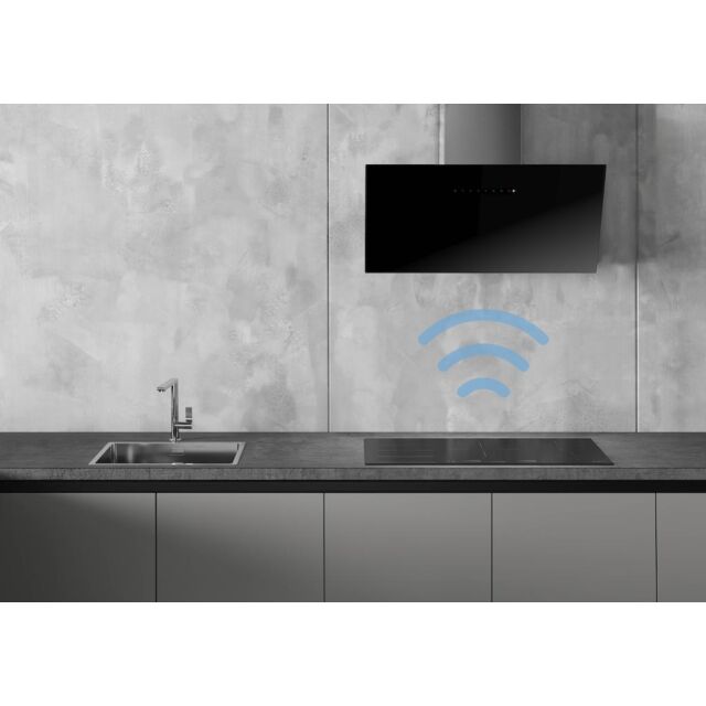 Smeg KICV90BL2 90cm Island Cooker Hood - Black