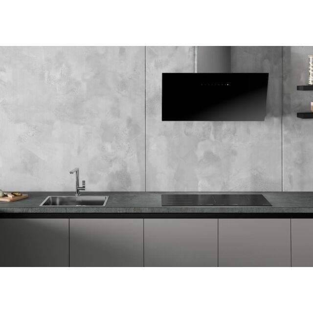 Smeg KICV90BL2 90cm Island Cooker Hood - Black